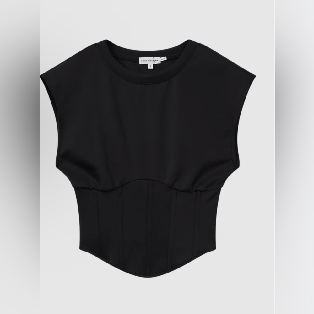 Good American sleeveless corset top black size 0 (XS) style GT0318 - Picture 2 of 7
